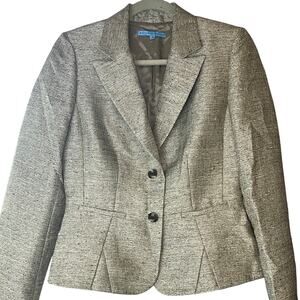 Antonio Melani size 4 Gold Indian Summer Lauren Jacket, Blazer w/ Shoulder Pads